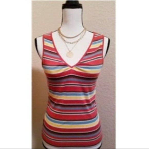 Women's Striped Top by Cato Multi Colored Size M Cute! - Picture 1 of 2